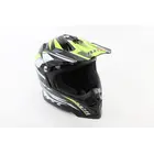 Шлем кроссовый/эндуро/АТV BLD-819-7 М (57-58см), ЧЕРНЫЙ/НЕОНОВО-ЖЕЛТЫЙ, фото 