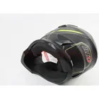 Мотошолом кросовий/ендуро/АТV зі склом BLD-819-7 М (57-58см) чорний матовий з салатово-сірим малюнком фото 2 купити в Україні