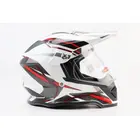 Шлем кроссовый/эндуро/АТV со стеклом BLD-819-7 S (55-56см), Черный с серо-сине-белым рисунком, фото фото 4