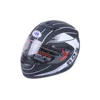 Мотошлем закрытый VIRTUE MD-903 черный с белым матовым size L, фото 