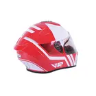 Мотошолом VIRTUE MD-813 червоний з білим size M фото 3 купити в Україні