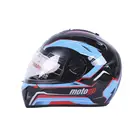 Мотошолом VIRTUE MD-800 чорний із блакитним size L фото 3 купити в Україні
