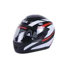 Мотошолом VIRTUE MD-101B чорний смугастий size M  купити в Україні