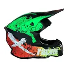 Мотошолом Exdrive EX-806 CRAZY Кросовий Зелено-чорний мат (Розмір M) фото 3 купити в Україні
