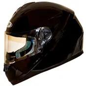 Мотошолом FXW HF-122 solid black закритий шолом iнтеграл, full-face чорний глянсовий  купити в Україні