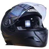 Мотошлем iнтеграл ZEUS ZS-806F Matte Black - чорний матовий з сонцезахисними окулярами  купити в Україні