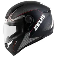 Мотошлем интеграл Zeus ZS-811 - матовый чёрный AL6 красный, фото 