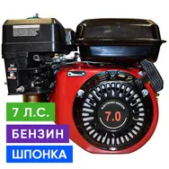 Двигатель Зубр (Viper) 170F-1, 7.5 л.с., бензиновый, вал 19 мм (шпонка), фото 