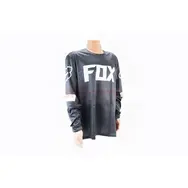 Футболка (Джерси) FOX для мужчин L - (Polyester 100%), длинные рукава, свободный крой, черно-белая, фото 