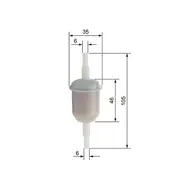Фильтр топливный Bosch магистральный (0450904058), фото 