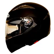 Мотошлем FXW HF-118 matte black шлем трансформер, Flip-Up модуляр с солнцезащитными очками, чёрный матовый, фото 