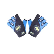 Мотоперчатки всесезонные без пальцев VIRTUE YM001-15 size L мембрана карбон на липучке синие, фото 