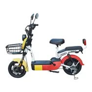 Велосипед с электромотором SPARK R5 14" 48V/350W/13Ah Синий с оранжевым, фото 
