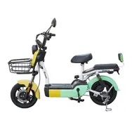 Велосипед с электромотором SPARK R5 14" 48V/350W/13Ah Желтый с зеленым, фото 