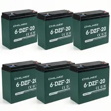 Комплект аккумуляторов CHILWEE 6-DZF-20 72V20AH (6x12V), фото 