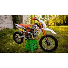 Питбайк PRB MX 125cc кикстартер-электростартер (оранжевый), фото 