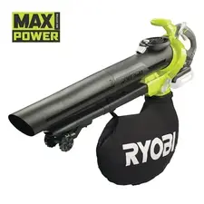 Воздуходув-пылесос садовый аккумуляторный Ryobi RBV36B , MAX POWER 36В, без АКБ и ЗУ, бесщеточный, 238 км/ч, 2.38 кг, фото 
