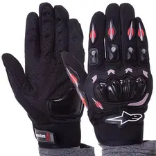 Перчатки мотоциклетные Alpinestars (чёрные) (L), фото 