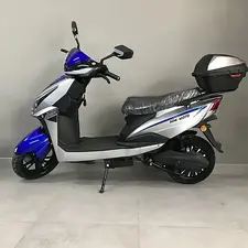 Электроскутер SOKMOTO WOLF серый с синими вставками, фото 