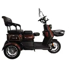 Электротрайк Crosser TR1 (трехколесный электроскутер) кофейный 600w, фото 