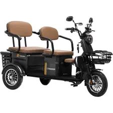 Электротрайк Crosser TR4 Vagon (трехколесный электроскутер) черный 1000w, фото 