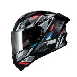 Шлем VIRTUE V-80 черный с цветной графикой size L (трансформер), фото 