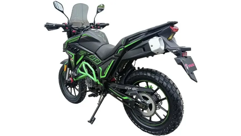 Мотоцикл Spark SP300T-2 (TEKKEN 300 dual sport) (черный с зеленым), фото фото 4