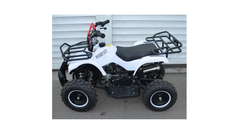 Квадроцикл Pocket ATV 2T 65cc кікстартер-електростартер (білий) фото 5 купити в Україні