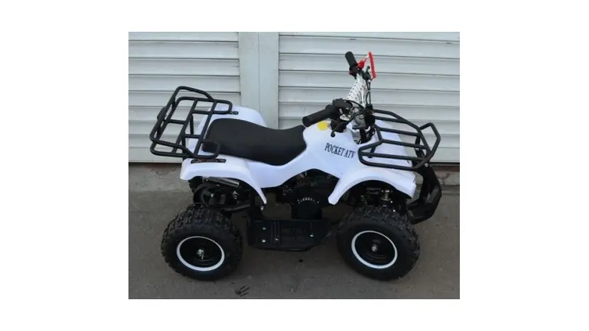 Квадроцикл Pocket ATV 2T 65cc кікстартер-електростартер (білий) фото 7 купити в Україні