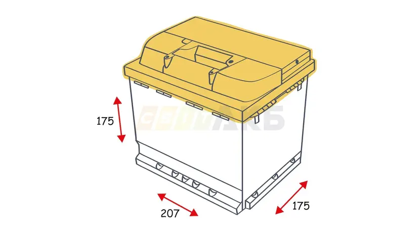Автомобильный аккумулятор FORSE 50Ah/12V (480) -+ h=190 Evro, фото фото 3