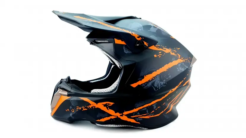 Мотошолом EXdrive EX-806 Spider Matt Orange розмір S фото 2 купити в Україні