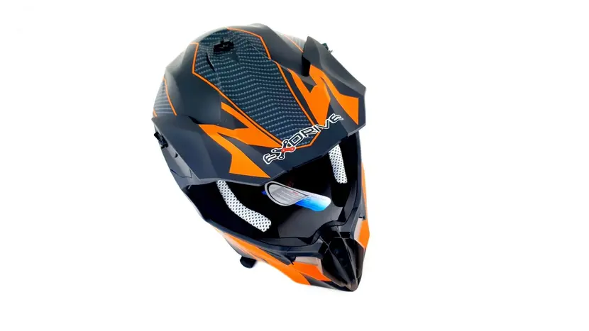 Мотошолом EXdrive EX-806 Dazing Matt Orange розмір L фото 5 купити в Україні