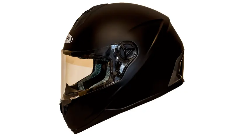Мотошлем FXW HF-122 Matte black закрытый шлем интеграл, full-face чёрный  матовый, фото 