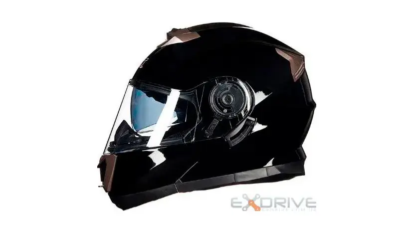 Мотошолом Eхdrive FGN-160 Glossy Black-Red розмір XL фото 5 купити в Україні