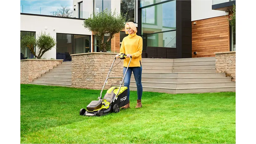Газонокосарка Ryobi ONE Hybrid RY18LMH37A250 фото 4 купити в Україні