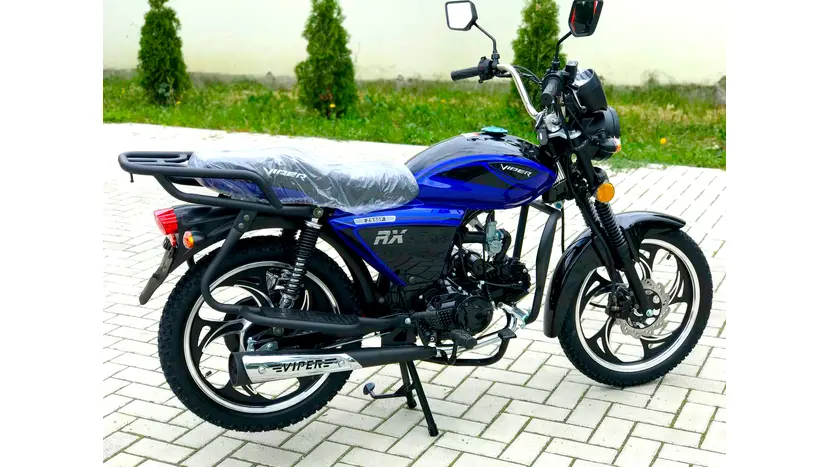 Мопед Viper V125P ALPHA RX (чорно/синій) фото 2 купити в Україні