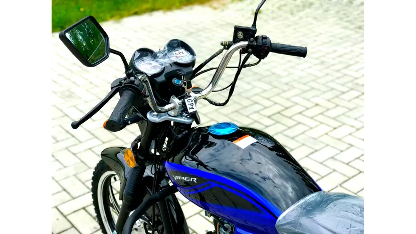 Мопед Viper V125P ALPHA RX (чорно/синій) фото 4 купити в Україні