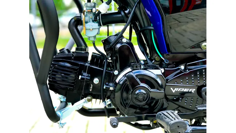 Мопед Viper V125P ALPHA RX (чорно/синій) фото 6 купити в Україні