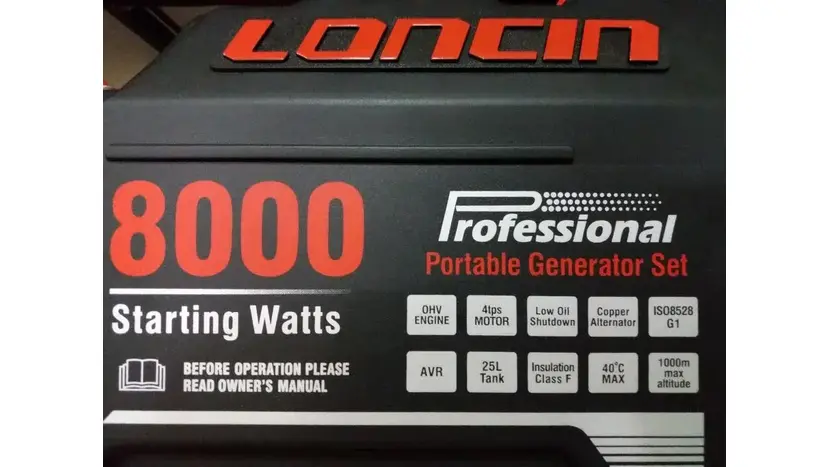 Бензиновый генератор LONCIN LC 8000 D AS, однофазный (230 В), 6.5 кВт, фото фото 5