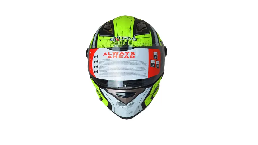 Мотошолом EXdrive EX-09 Matt Green розмір XL фото 2 купити в Україні