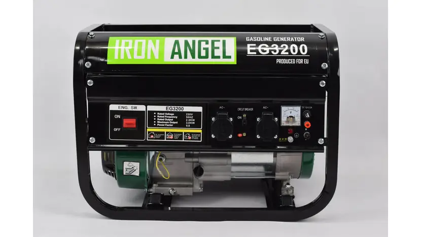 Бензиновий генератор Iron Angel EG 3200, однофазний (230 В), 3 кВт фото 3 купити в Україні