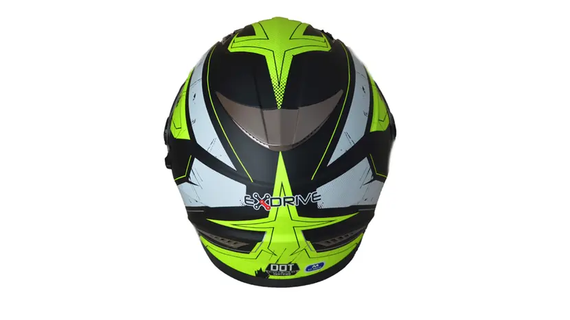 Мотошолом EXdrive EX-09 Matt Green розмір XL фото 6 купити в Україні