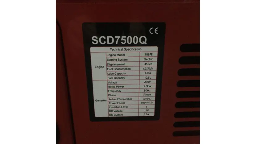 Дизельний генератор SENCI SCD 7500 Q, однофазний (230 В), 5.5 кВт фото 9 купити в Україні