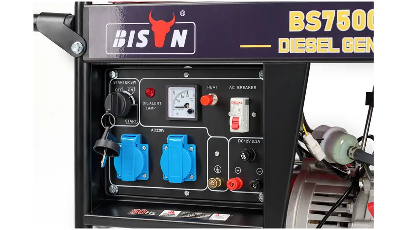 Дизельный генератор Bison BS7500DCE, однофазный (230 В), 5.5 кВт, фото фото 5