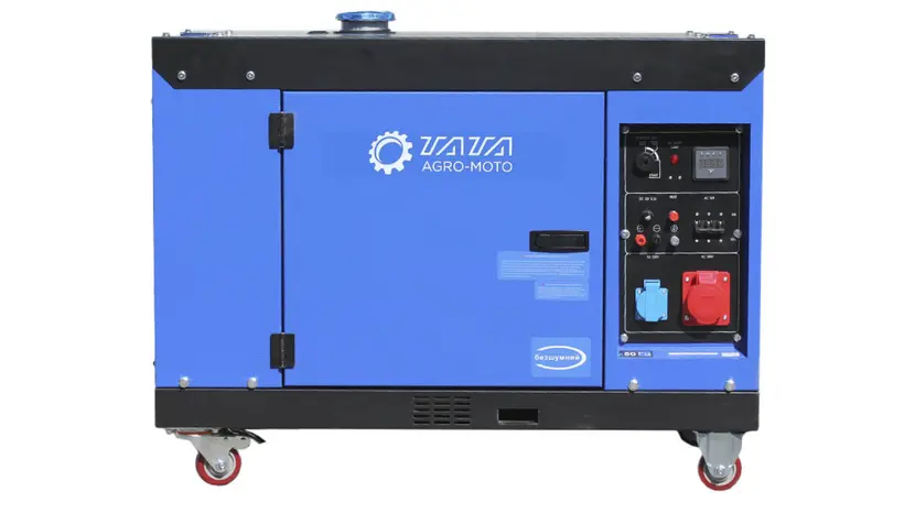 Генератор безшумний дизельний ТАТА JM10000TD 6.5/6.8KW трифазний, універсальний 1/3 (230/380 В), 7 кВт фото 2 купити в Україні