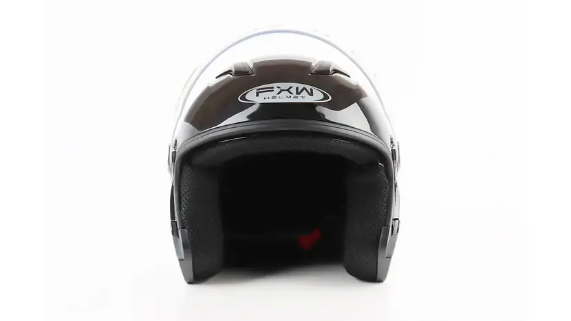 Мотошлем открытый FXW HF-223 чёрный матовый+очки (Размер XL), фото фото 6