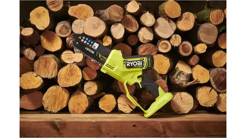 Пила ланцюгова акумуляторна Ryobi RY18PSX15A-0, шина 15см, ONE+ 18В, безщіткова, 1.2 кг, Solo (без АКБ та ЗП) фото 5 купити в Україні