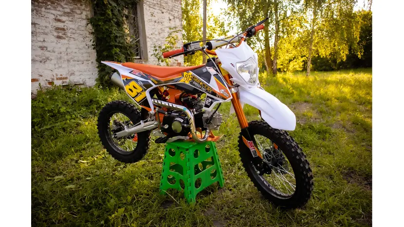 Пітбайк PRB MX 125cc кікстартер-електростартер (оранжевий) фото 3 купити в Україні