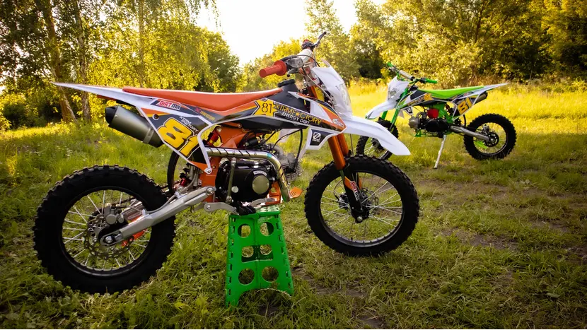 Пітбайк PRB MX 125cc кікстартер-електростартер (оранжевий) фото 4 купити в Україні