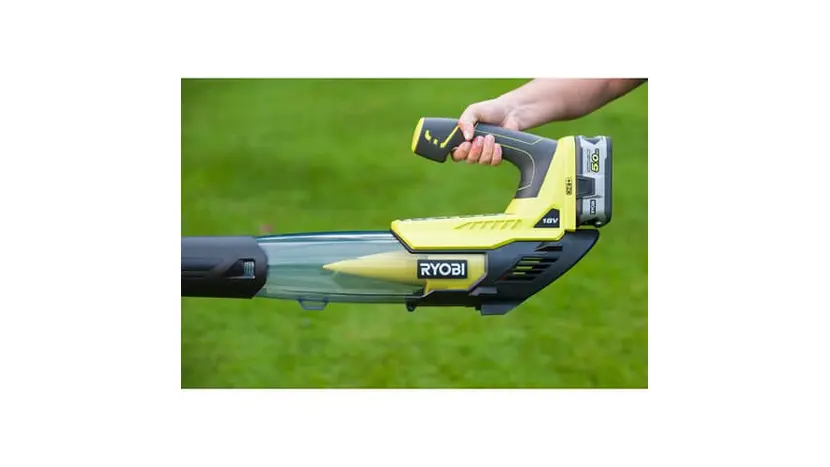 Воздуходувка садовая аккумуляторная Ryobi ONE+ OBL18JB, 18В, без АКБ и ЗУ, 7.9 куб/мин, 160 км/ч, 2.5 кг, фото фото 4